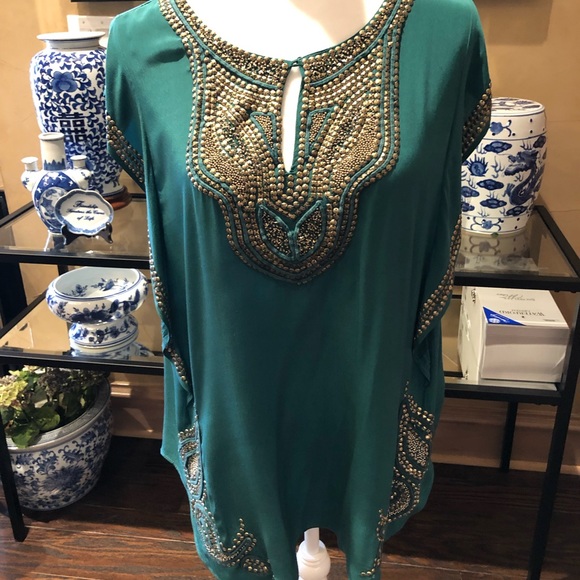 Calypso St. Barth Tops - Calypso St Barth embellished top in large.